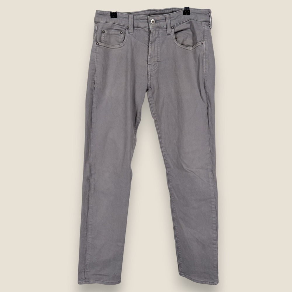Bonobos 5 Pocket Jeans Pants Mens 32x32 Gray Stretch Cotton Blend Slim Straight